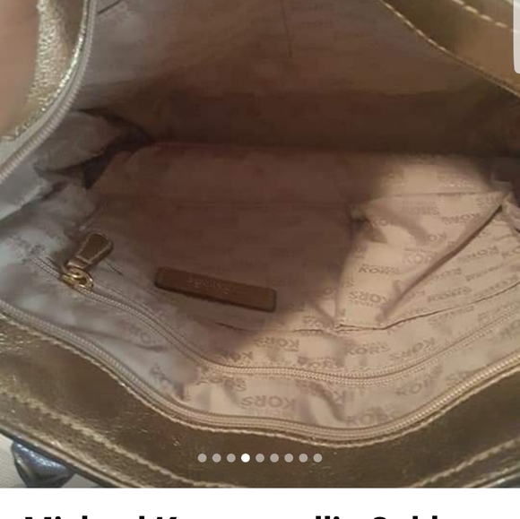 Metallic Gold Michael Kors Large Satchel - Picture 8 of 12